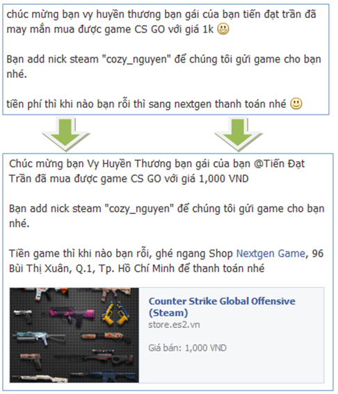 Lỗi viết status Facebook cẩu thả