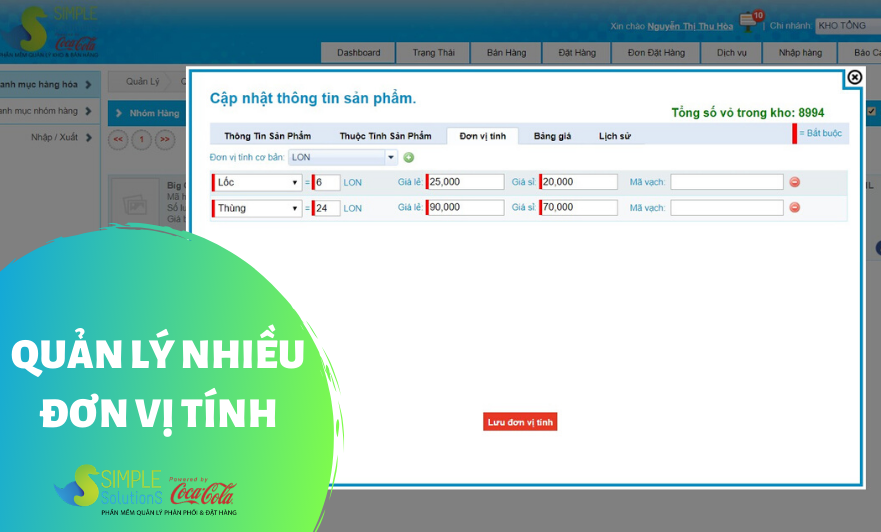 Quản lý nhiều đơn vị tính