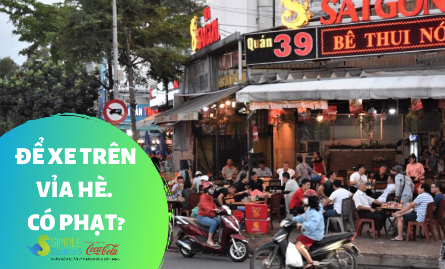 Để xe trên vỉa hè có bị phạt?
