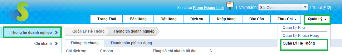 dieu chinh thong tin